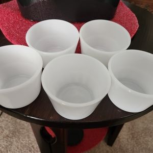 Vintage Milk Glass White Ramekins